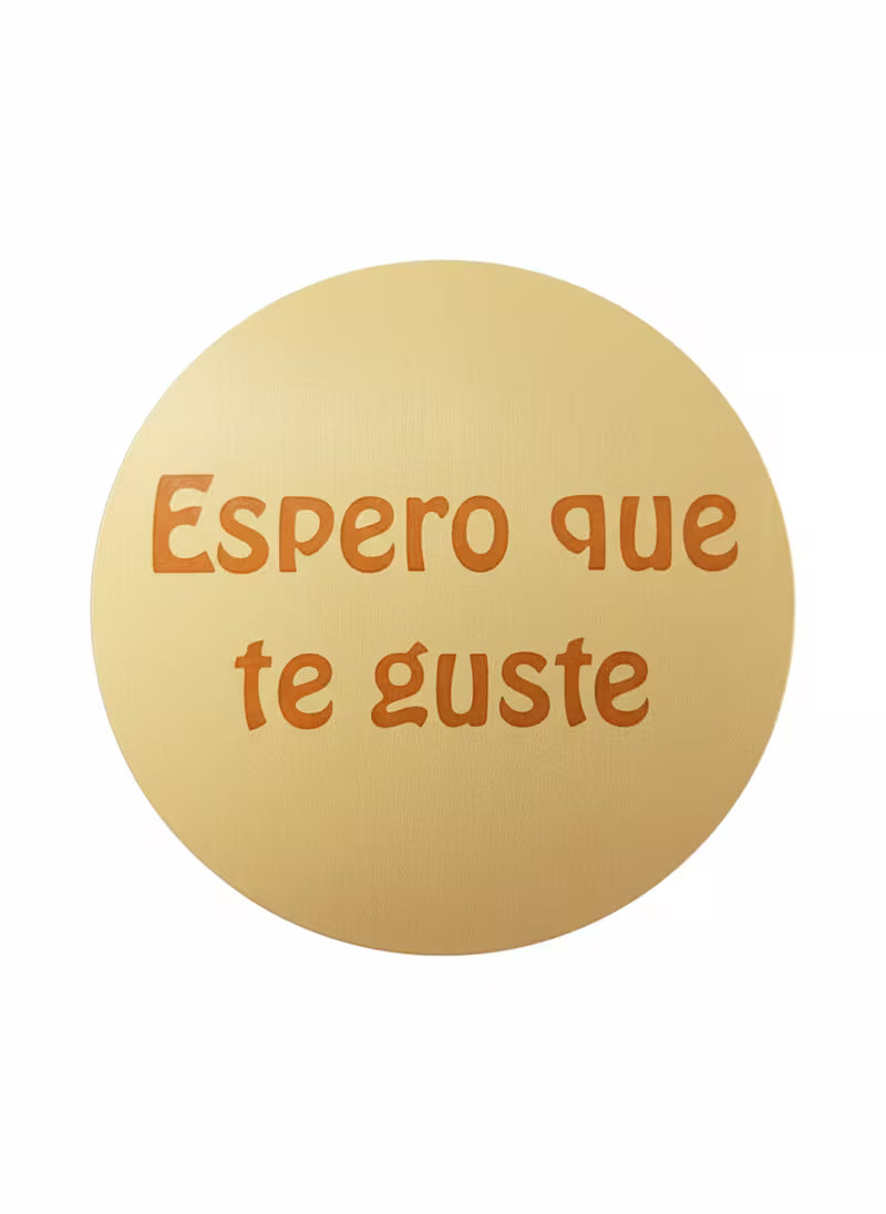 400 Etiquetas Adhesivas 'Espero que te guste', Doradas CON LETRA Bronce/Marron, 45mm