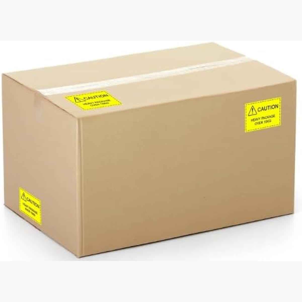 250 Etiquetas Adhesivas de Advertencia “CAUTION HEAVY PACKAGE OVER 15KG” – 100x50mm – Etiquetas de precaución para Paquetes Pesados – Pegatinas de Seguridad para Envíos, Logística，Amazon FBA y Almacén