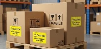 250 Etiquetas Adhesivas de Advertencia “CAUTION HEAVY PACKAGE OVER 15KG” – 100x50mm – Etiquetas de precaución para Paquetes Pesados – Pegatinas de Seguridad para Envíos, Logística，Amazon FBA y Almacén - BOLSASYMASBCN.COM