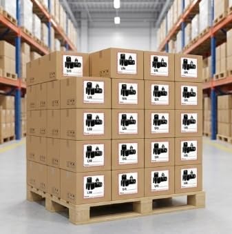 250 Etiquetas de Advertencia Baterías de Litio UN 100x100 mm - Pegatinas para mercancías peligrosa，clase UN para Rellenar a Mano(UN3481, 3480, 3090, 3091) - Aptas para Escribir Número UN y Teléfono - BOLSASYMASBCN.COM