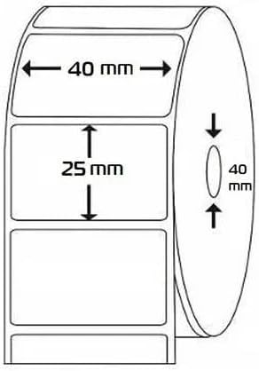 Rollo de 1000 Etiquetas Térmicas Directas – 40 x 25 mm