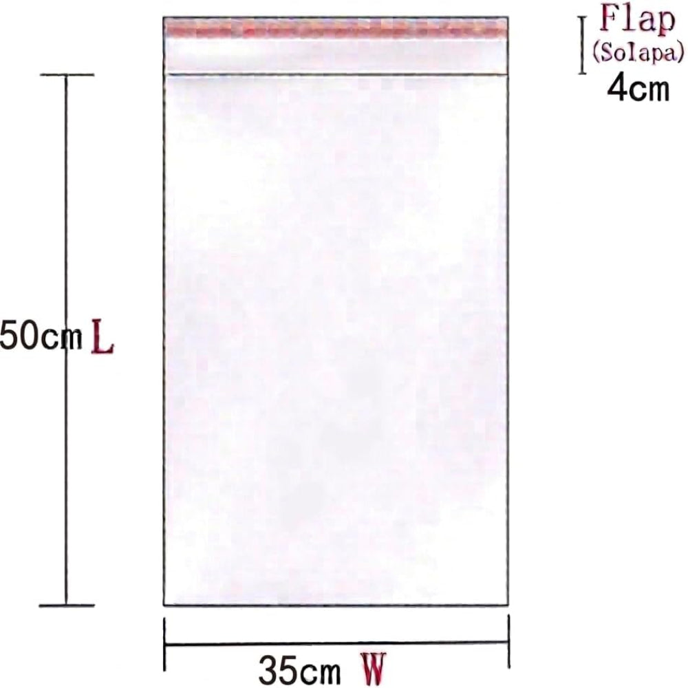 Bolsas de Plástico Transparentes con Solapa Adhesiva, Bolsas Celofán Autoadhesivas OPP, Bolsas para Embalaje, Envíos y Almacenamiento, Pack de 100 uds – Varias Medidas Disponibles