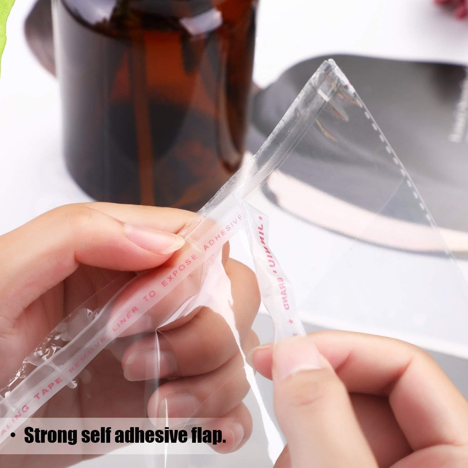Bolsas de Plástico Transparentes con Solapa Adhesiva, Bolsas Celofán Autoadhesivas OPP, Bolsas para Embalaje, Envíos y Almacenamiento, Pack de 100 uds – Varias Medidas Disponibles