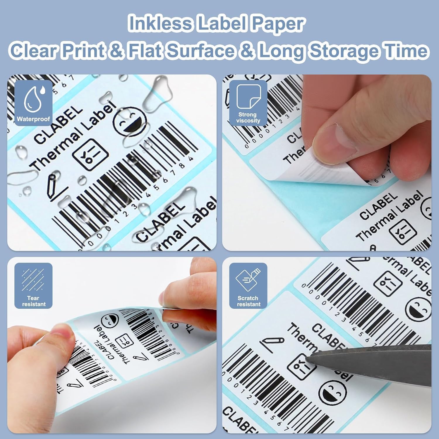 Rollo de 1000 Etiquetas Térmicas Directas – 40 x 25 mm