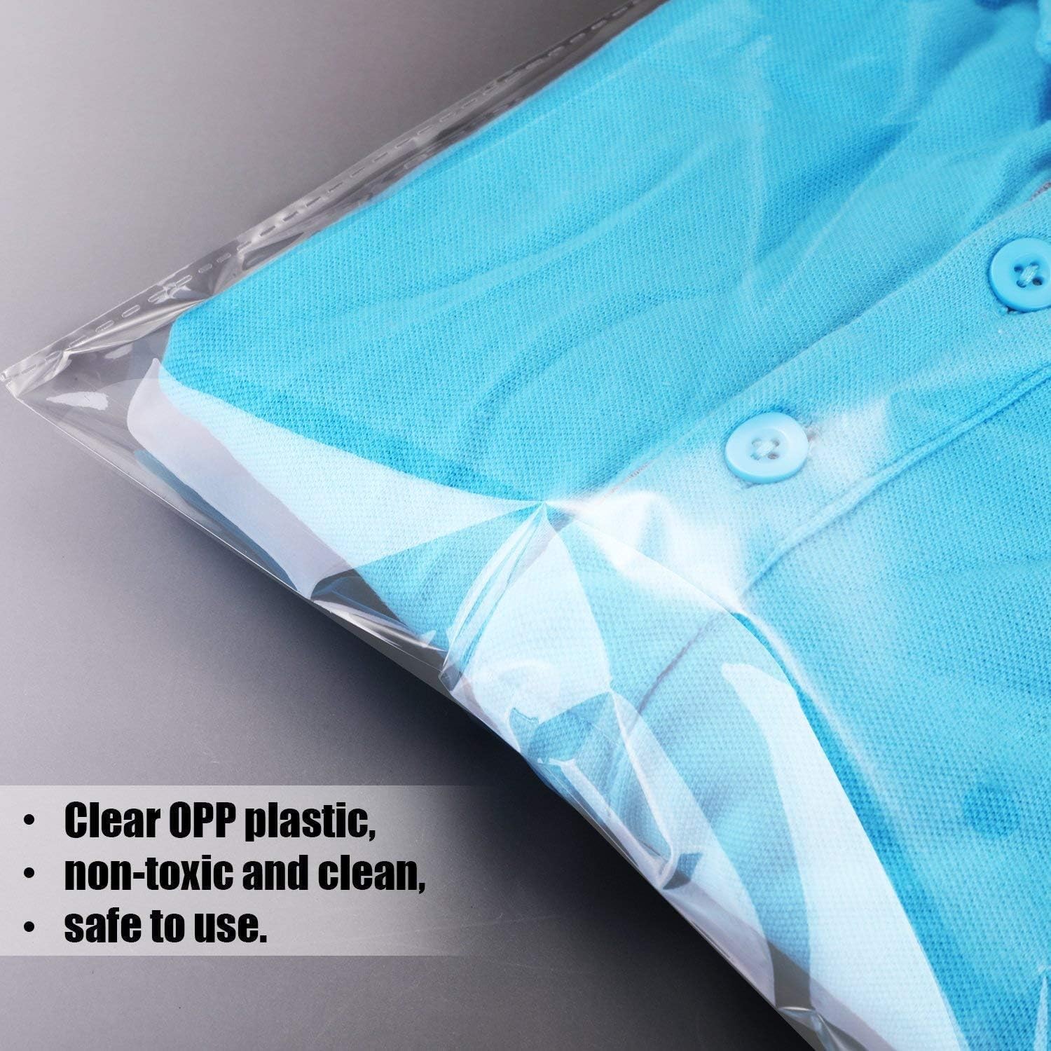 Bolsas de Plástico Transparentes con Solapa Adhesiva, Bolsas Celofán Autoadhesivas OPP, Bolsas para Embalaje, Envíos y Almacenamiento, Pack de 100 uds – Varias Medidas Disponibles