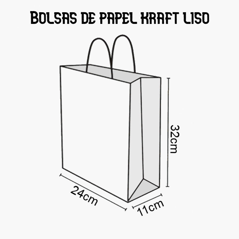 Bolsas de Papel Kraft Marrón con Asas Rizadas 90g-110g Reutilizables para Regalos, Compras y Tiendas