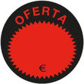 500 Etiquetas adhesivas de oferta , 50 mm, rojo y negro