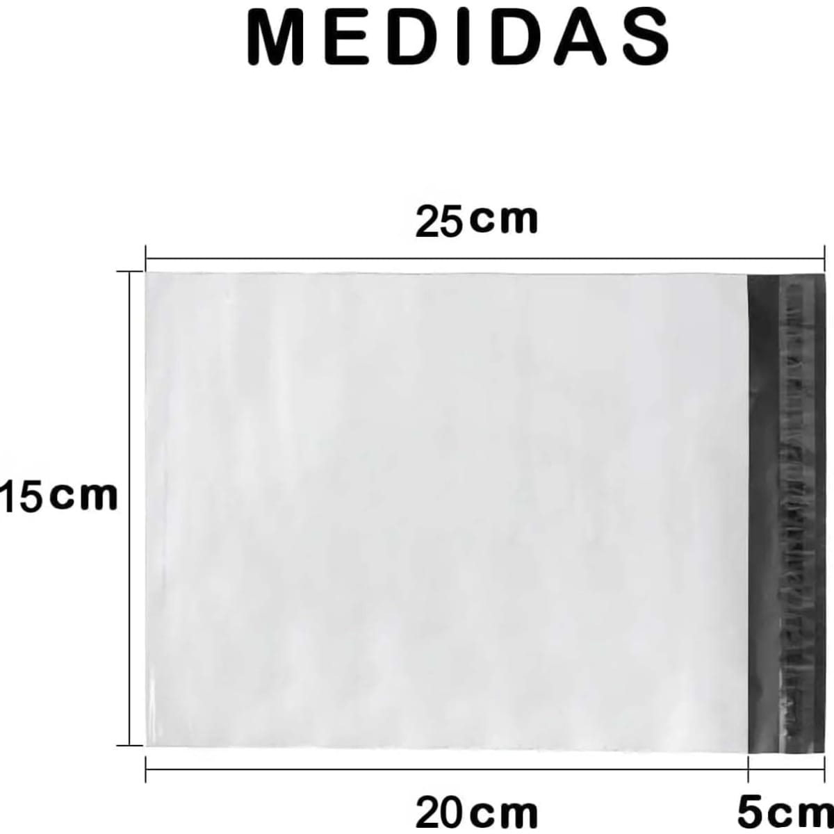 Bolsas de Envío Autoadhesivas Blancas, 100/1000 Unidades - BOLSA ENVIO Impermeable y Resistente de Plástico Reciclado para Embalaje de Ropa - BOLSASYMASBCN.COM