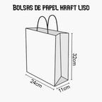 Bolsas de Papel Blanco con Asas Rizadas para Tiendas, Regalos y Compras, Papel Reutilizable 90g-110g, Varias Medidas Disponibles