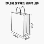 Bolsas de Papel Kraft Marrón con Asas Rizadas 90g-110g Reutilizables para Regalos, Compras y Tiendas