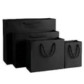 Bolsas de Papel LUJO Negro con Asa Rizada Gruesa, Bolsas para Regalo, Compras y Tiendas, Papel Resistente para Packaging, Pack de 12 Bolsas, Varios Tamaños Disponibles - BOLSASYMASBCN.COM
