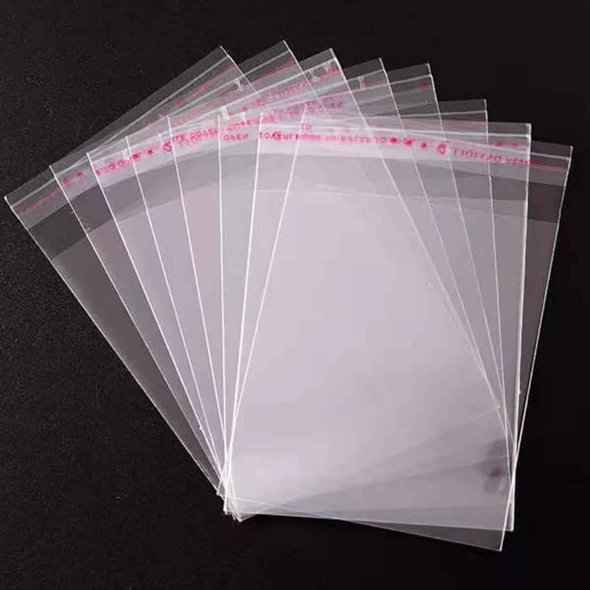 Bolsas de Plástico Transparentes con Solapa Adhesiva, Bolsas Celofán Autoadhesivas OPP, Bolsas para Embalaje, Envíos y Almacenamiento, Pack de 100 uds – Varias Medidas Disponibles