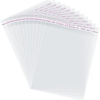 Bolsas de Plástico Transparentes con Solapa Adhesiva OPP, Bolsas Celofán para Embalaje, Envíos y Almacenamiento, Pack de 100 Uds, Varias Medidas Disponibles