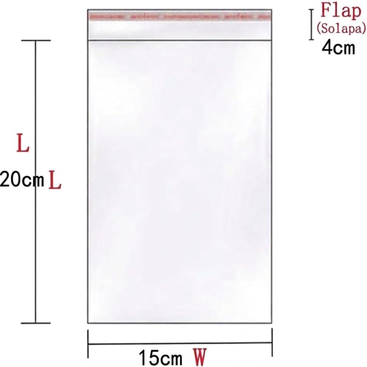 Bolsas de Plástico Transparentes con Solapa Adhesiva, Bolsas Celofán Autoadhesivas OPP, Bolsas para Embalaje, Envíos y Almacenamiento, Pack de 100 uds – Varias Medidas Disponibles - BOLSASYMASBCN.COM