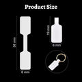 Rollo de 1000 Etiquetas Adhesivas para Joyería – Etiquetas Blancas de Precio para Anillos, Pulseras y Collares – Medidas 6x38 / 9x45 / 10x49 mm