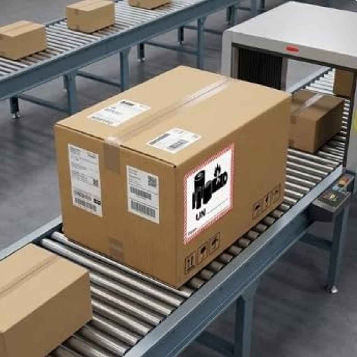 Etiquetas Adhesivas Baterías de Litio UN 100x100mm, Pack 250 Pegatinas para Transporte de Mercancías Peligrosas
