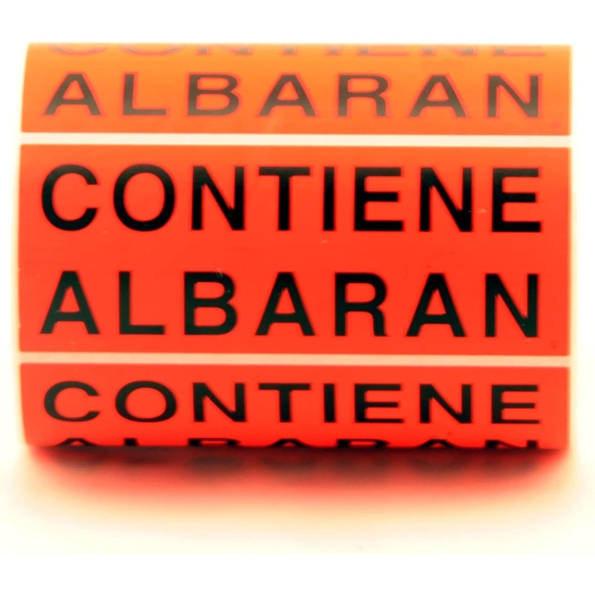 Etiquetas Adhesivas Contiene Albarán Naranjas 94x38mm, Pack 250 Etiquetas para Envíos, Logística y Embalaje