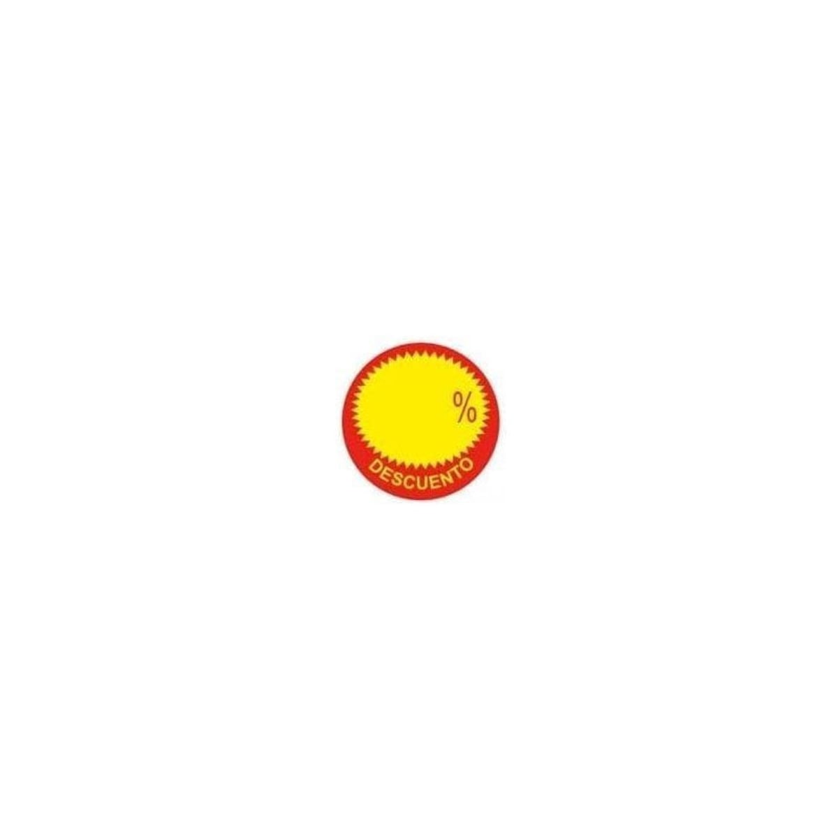 Etiquetas Adhesivas de Descuento para Precios, Etiquetas Redondas Rojo y Amarillo 50 mm para Tiendas y Supermercados, Rollo 500 Uds