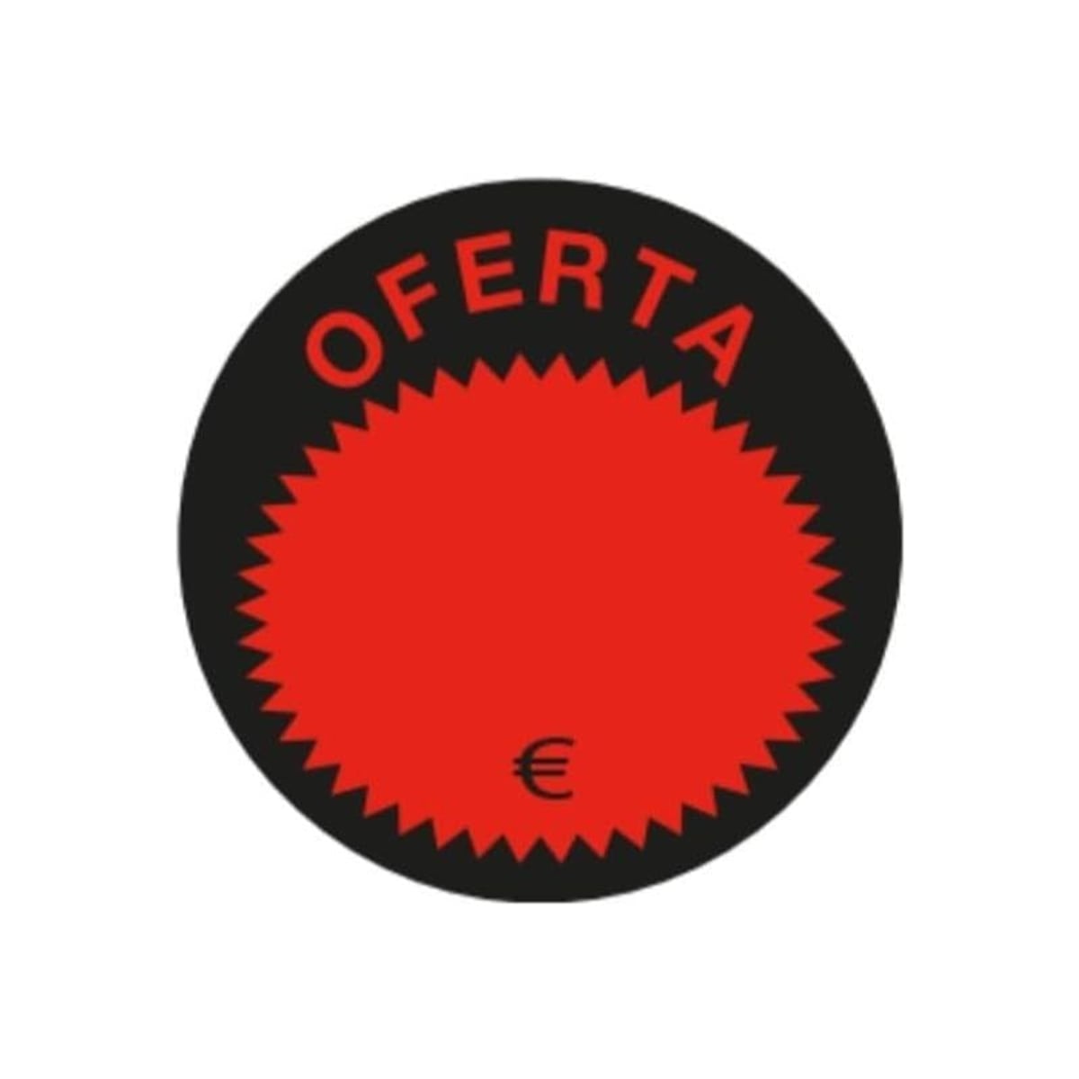 Etiquetas Adhesivas de Oferta 50mm, Pack 500 Pegatinas Rojas y Negras para Precios, Rebajas y Promociones