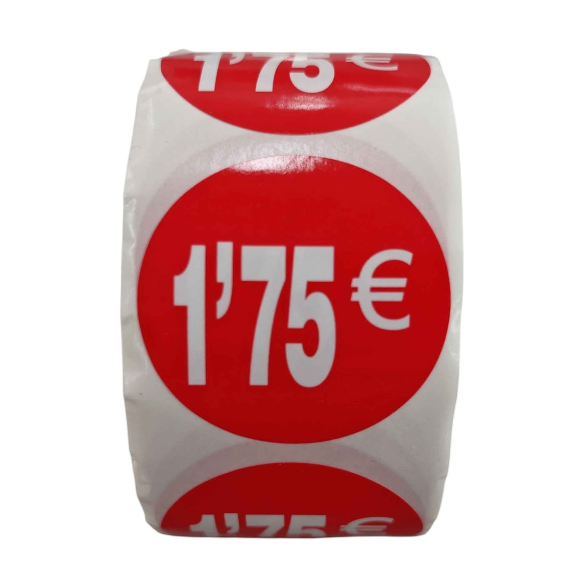 Etiquetas Adhesivas de Precio Rojas 1€ a 30€ Ø35mm, Pack 1000 Etiquetas en 2 Rollos para Tiendas y Comercios 1.75€