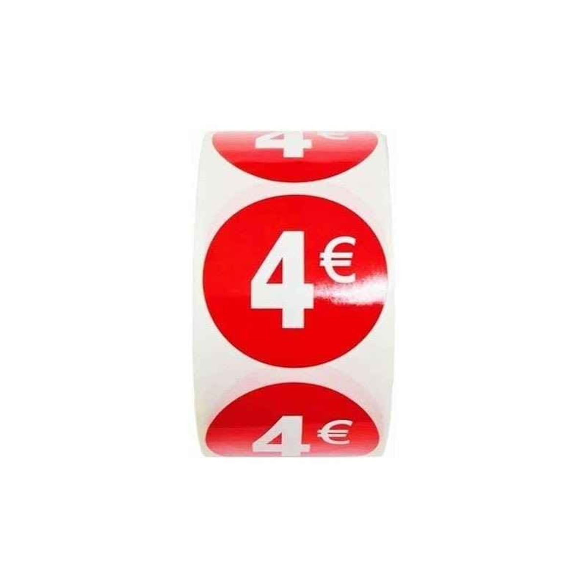 Etiquetas Adhesivas de Precio Rojas 1€ a 30€ Ø35mm, Pack 1000 Etiquetas en 2 Rollos para Tiendas y Comercios 4€