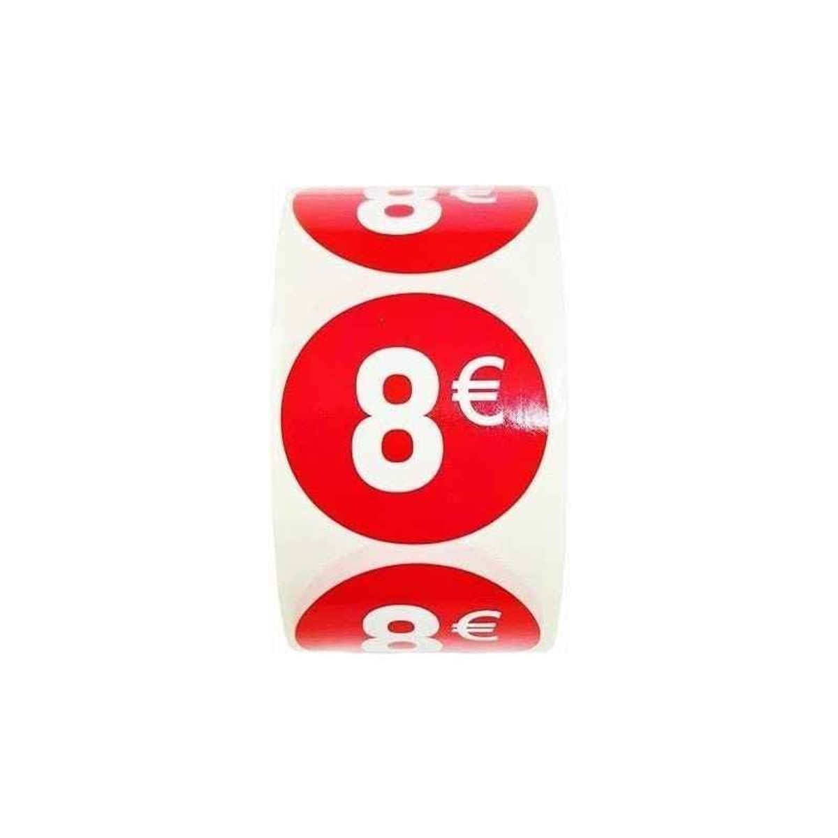 Etiquetas Adhesivas de Precio Rojas 1€ a 30€ Ø35mm, Pack 1000 Etiquetas en 2 Rollos para Tiendas y Comercios 8€