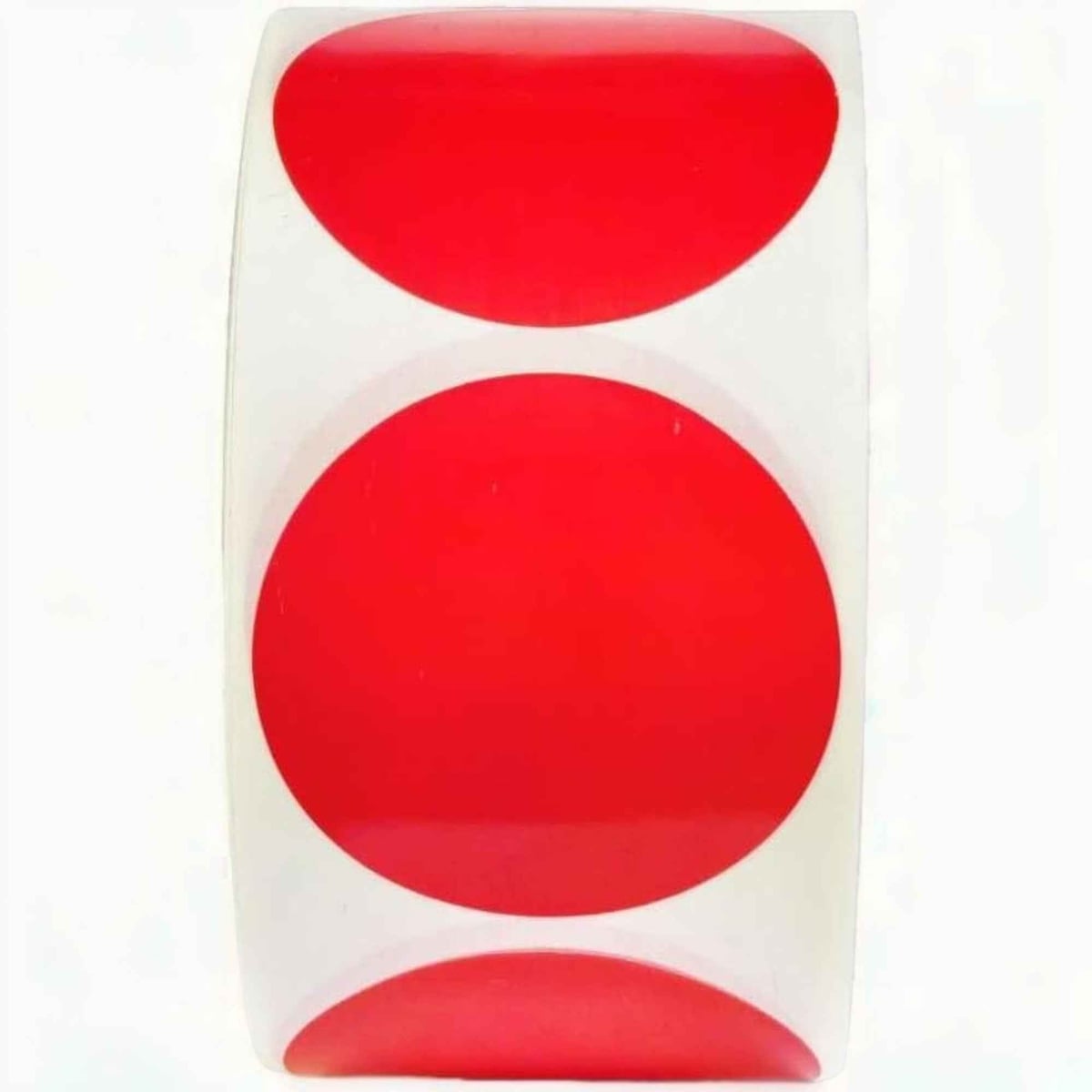 Etiquetas Adhesivas de Precio Rojas 1€ a 30€ Ø35mm, Pack 1000 Etiquetas en 2 Rollos para Tiendas y Comercios EN BLANCO