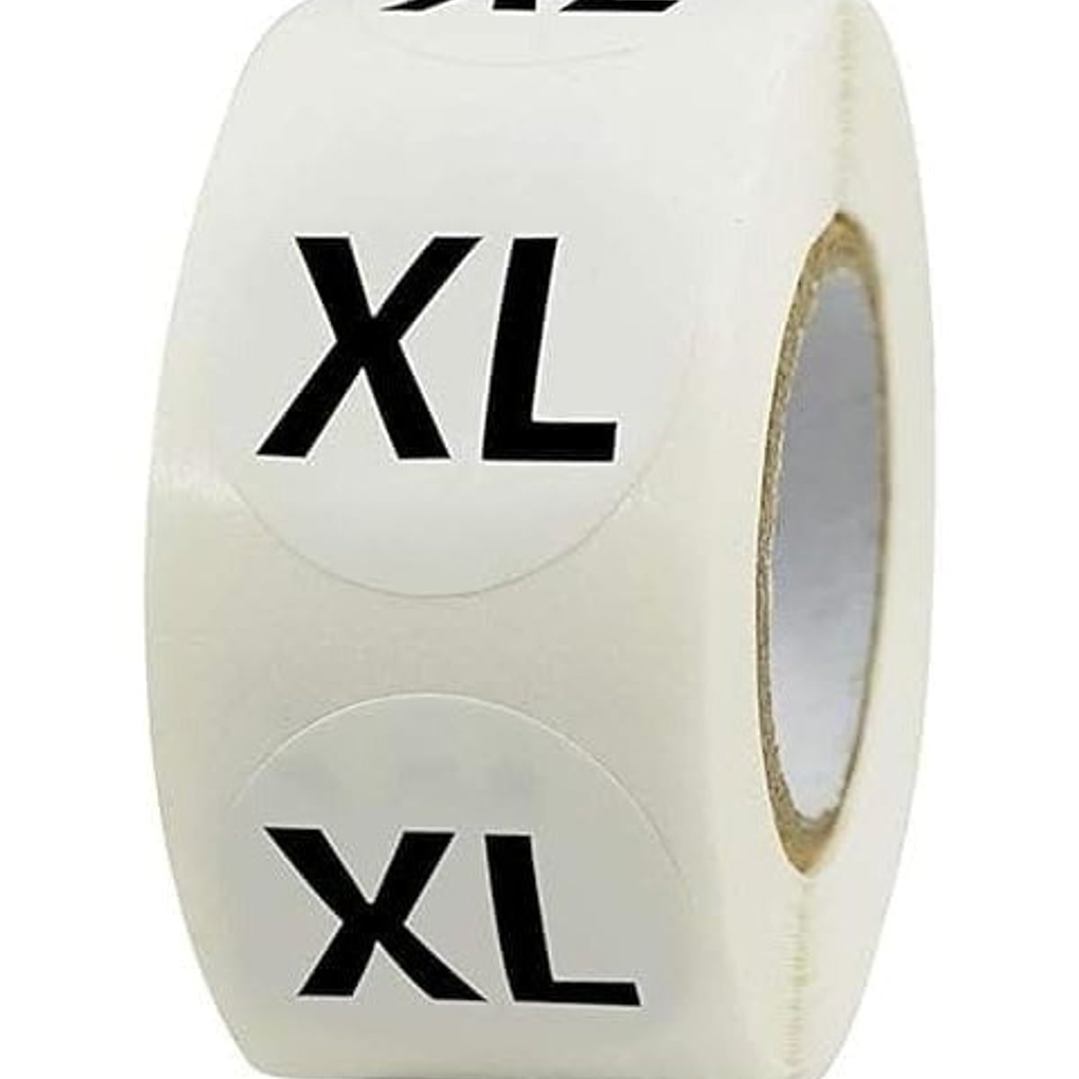Etiquetas Adhesivas de Talla para Ropa XS-XXXL 20mm, Pack 1000 Pegatinas Redondas para Camisetas, Pantalones y Prendas XL
