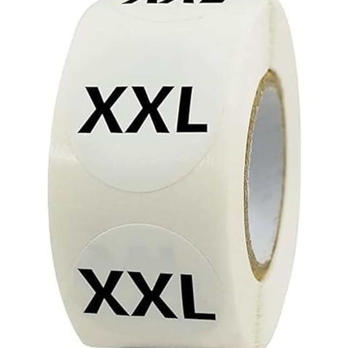 Etiquetas Adhesivas de Talla para Ropa XS-XXXL 20mm, Pack 1000 Pegatinas Redondas para Camisetas, Pantalones y Prendas XXL