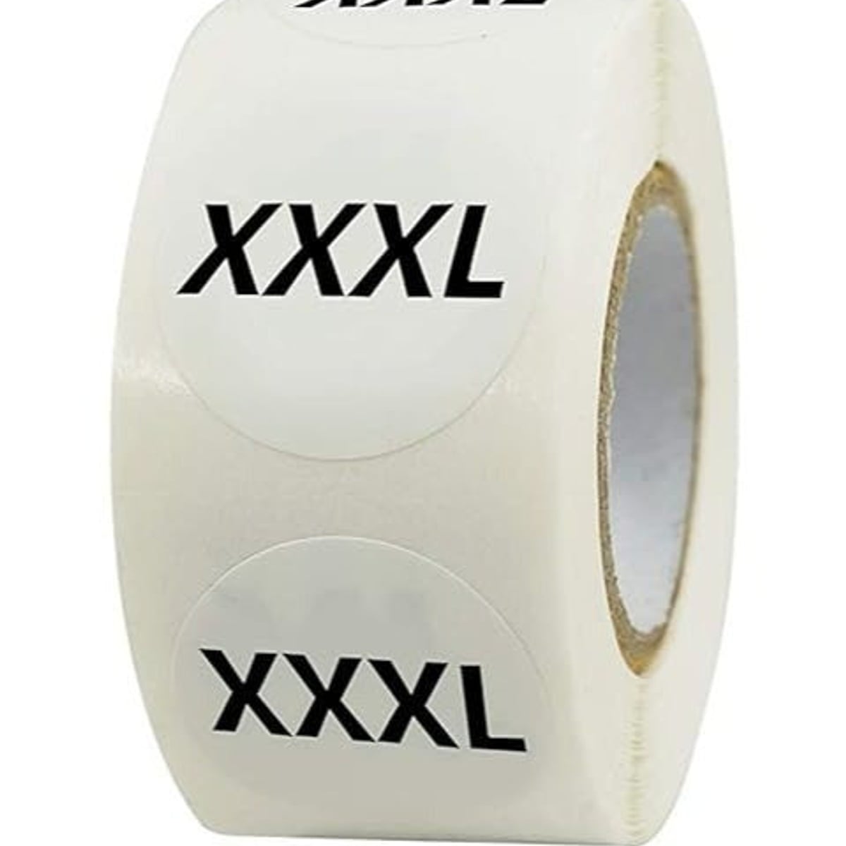 Etiquetas Adhesivas de Talla para Ropa XS-XXXL 20mm, Pack 1000 Pegatinas Redondas para Camisetas, Pantalones y Prendas XXXL