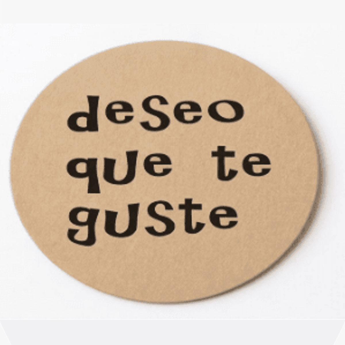 Etiquetas Adhesivas Kraft Deseo que te Guste 45mm, Pack 400 Pegatinas Decorativas para Regalos, Packaging y Manualidades