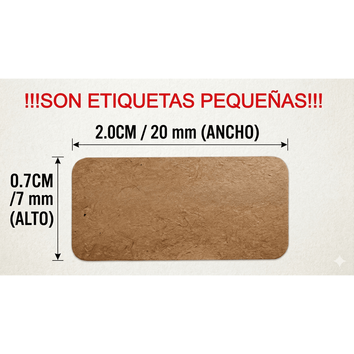 Etiquetas Adhesivas para Joyería "Acero", Etiquetas de Precio 20x7 mm para Joyas y Accesorios, Rollo 500 Uds