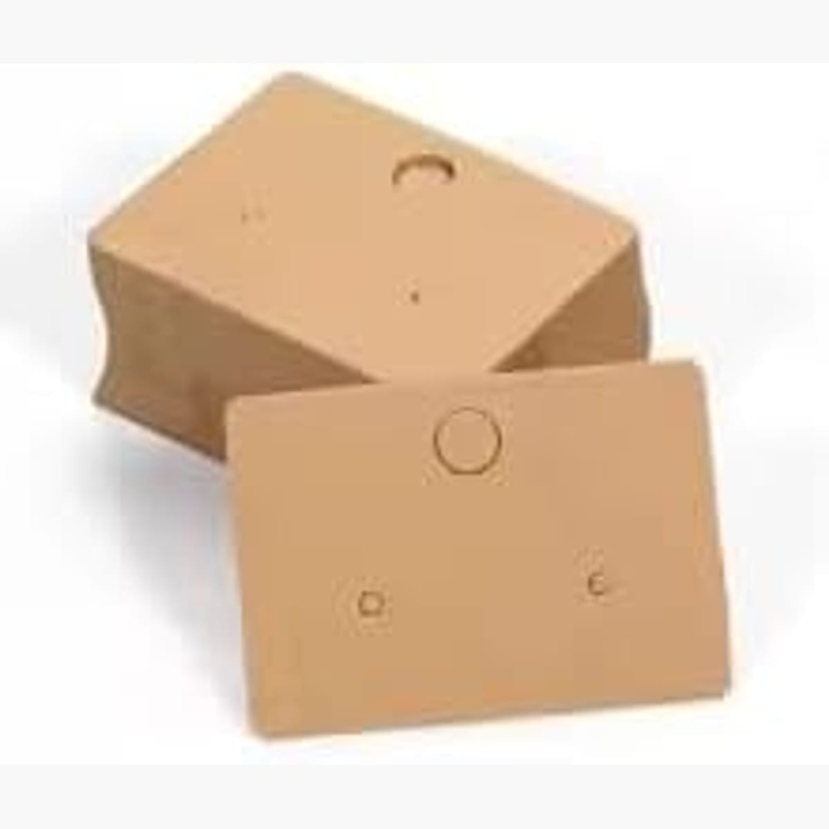 Etiquetas para joyeria 3,2 x 4,5 cm, 400 Unidades, Color Kraft/Blanco, Tarjetas de Exhibición/etiqueta de Carton/Etiquetas de precio colgante de cartón para joyería