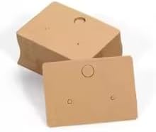 Etiquetas para joyeria 3,2 x 4,5 cm, 400 Unidades, Color Kraft/Blanco, Tarjetas de Exhibición/etiqueta de Carton/Etiquetas de precio colgante de cartón para joyería - BOLSASYMASBCN.COM