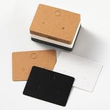 Etiquetas para joyeria 3,2 x 4,5 cm, 400 Unidades, Color Kraft/Blanco, Tarjetas de Exhibición/etiqueta de Carton/Etiquetas de precio colgante de cartón para joyería - BOLSASYMASBCN.COM