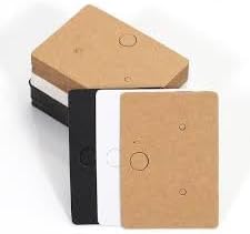 Etiquetas para joyeria 3,2 x 4,5 cm, 400 Unidades, Color Kraft/Blanco, Tarjetas de Exhibición/etiqueta de Carton/Etiquetas de precio colgante de cartón para joyería - BOLSASYMASBCN.COM