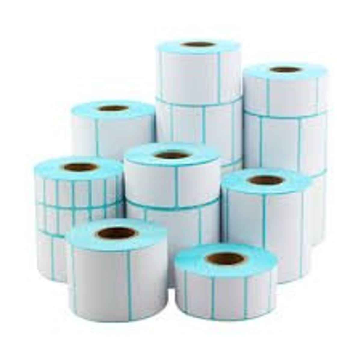 Etiquetas Térmicas Adhesivas Directas, Papel Térmico Adhesivo de Alta Calidad, Varias Medidas Disponibles, Para Impresoras Térmicas, Etiquetas de Envío, Logística y Almacenaje