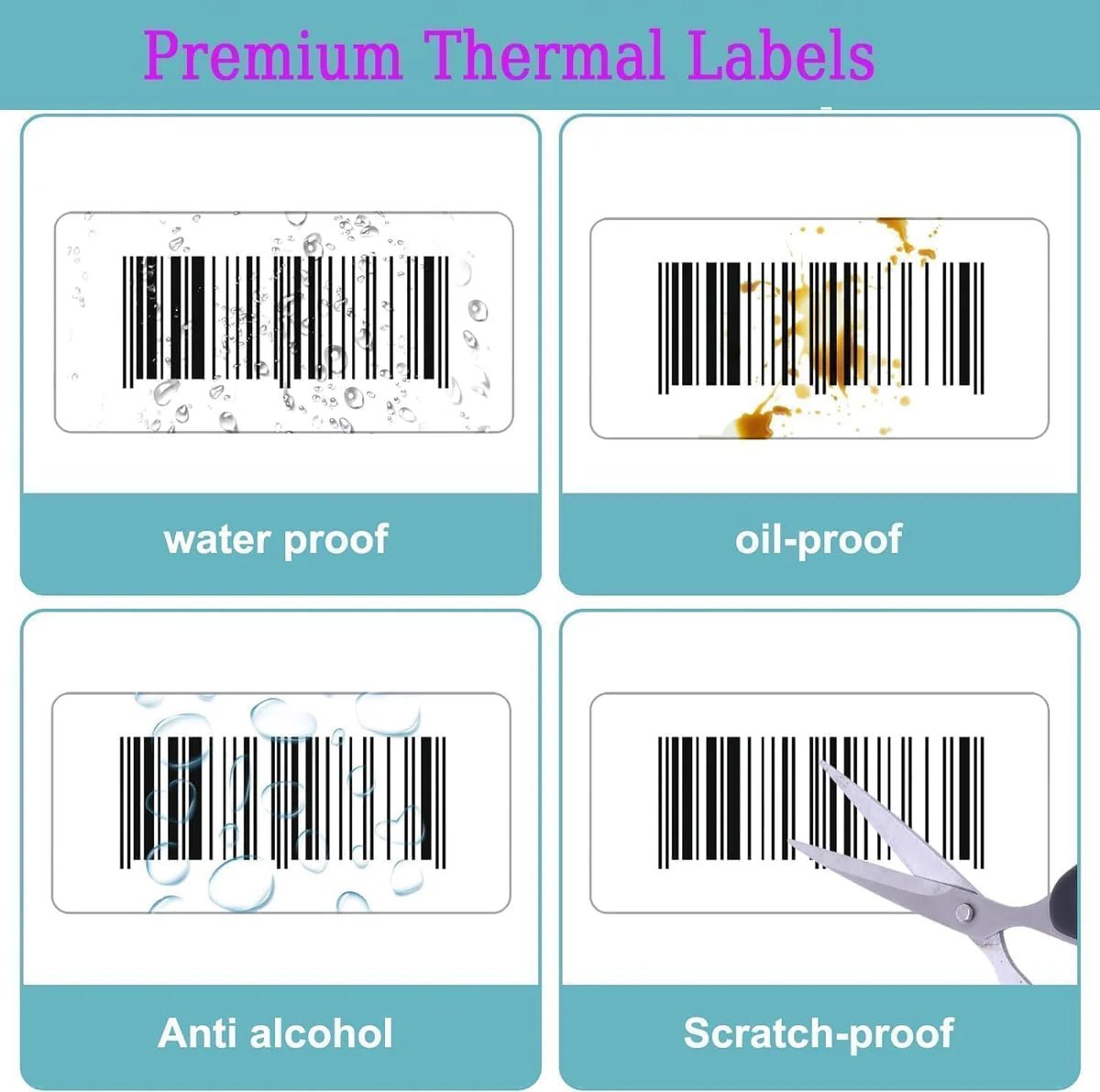 Etiquetas Térmicas Adhesivas Directas, Papel Térmico Adhesivo de Alta Calidad, Varias Medidas Disponibles, Para Impresoras Térmicas, Etiquetas de Envío, Logística y Almacenaje - BOLSASYMASBCN.COM
