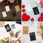 Tarjetas para Joyería Kraft y Blancas 5x9cm, Pack 400 Etiquetas de Exhibición para Collares, Pendientes y Bisutería