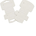 Tarjetas Plegables para Joyería 6x10cm Kraft y Blancas, Pack 200 Etiquetas de Exhibición para Collares, Pendientes y Cadenas Blanco